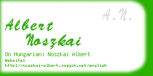 albert noszkai business card